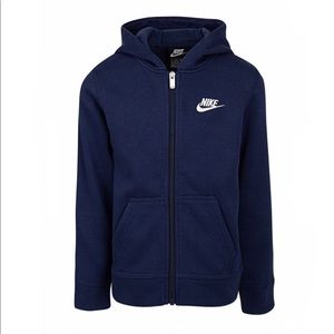 NEW Nike Big Kids Fleece Logo Zip Up Hoodie